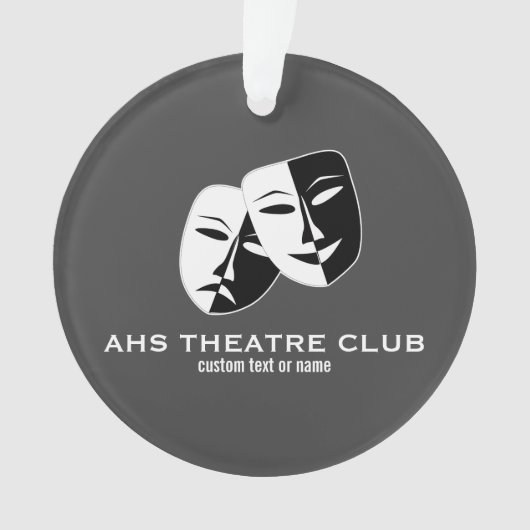 Theater Drama Club Maskers Aangepaste Thespian Naa Ornament (voorkant)