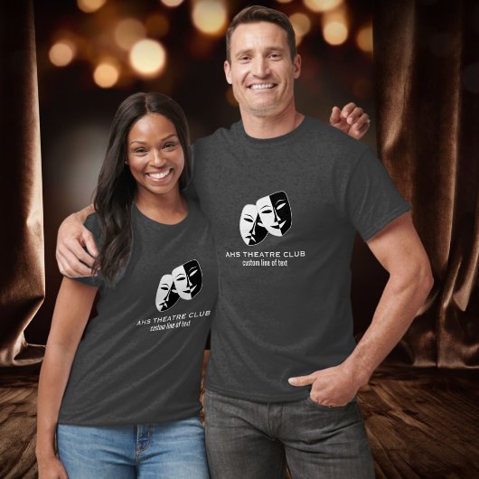 Theater Drama Club Maskers Aangepaste Thespian Naa T-shirt