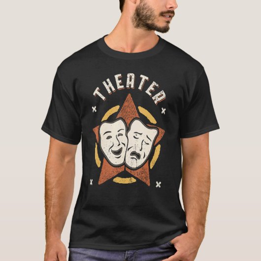Theater Drama  Retro Classic T-shirt (Voorkant)