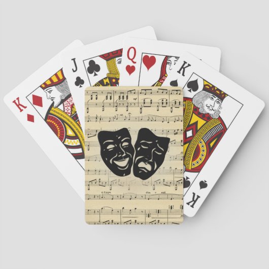 Theater en muziek pokerkaarten (Achterkant)