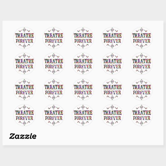 Theater Forever Ronde Sticker (Vel)
