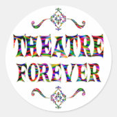 Theater Forever Ronde Sticker (Voorkant)