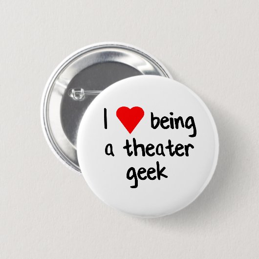 Theater Geek Love Ronde Button 5,7 Cm (Voorkant /achterkant)