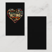 Theater Heart Drama Acting Visitekaartje (Voorkant / Achterkant)