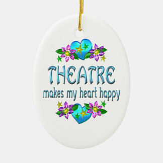 Theater Heart Happy Keramisch Ornament