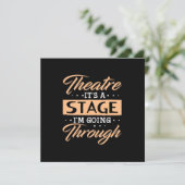 Theater Het Is Een Toneel Acteur Gaan Door Kaart (Staand voorkant)
