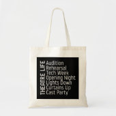 Theater Hoodie Broadway geeft actor Musical Lover Tote Bag (Voorkant)