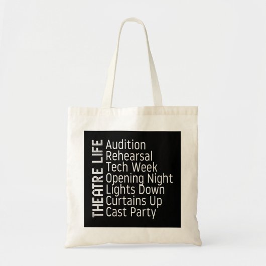 Theater Hoodie Broadway geeft actor Musical Lover Tote Bag (Voorkant)