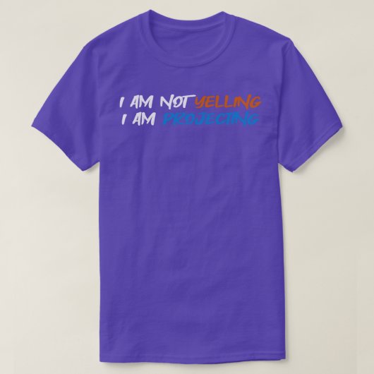 Theater Ik schreeuw niet Ik projecteer het T-shirt (Design voorkant)