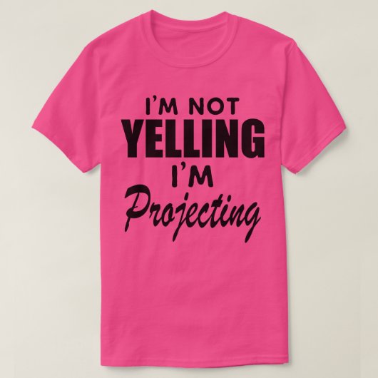 Theater Ik schreeuw niet Ik projecteer T-shirt (Design voorkant)