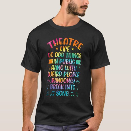 Theater in bioscoop-tv t-shirt (Voorkant)