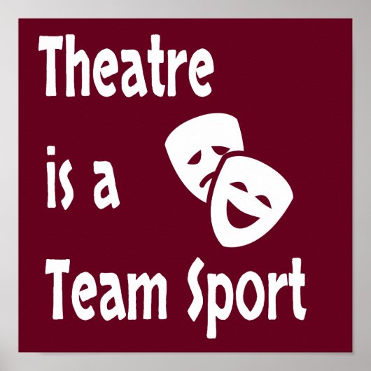 Theater is een teamsport, Acteren, Acteur, Actrice Poster (Voorkant)