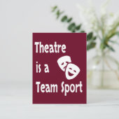 Theater is een teamsport, Acting, Actor, Actress Briefkaart (Staand voorkant)
