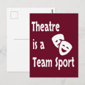 Theater is een teamsport, Acting, Actor, Actress Briefkaart (Voorkant / Achterkant)