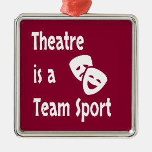 Theater is een teamsport, Acting, Actor, Actress Metalen Ornament