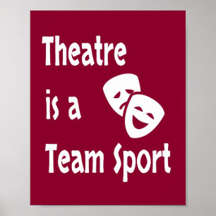 Theater is een teamsport, Acting, Actor, Actress Poster