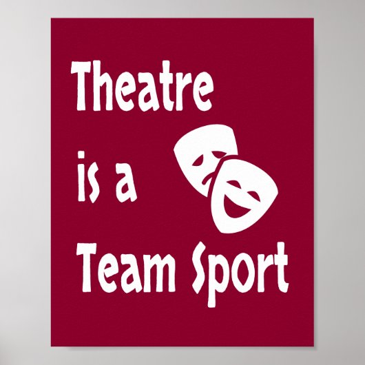 Theater is een teamsport, Acting, Actor, Actress Poster (Voorkant)