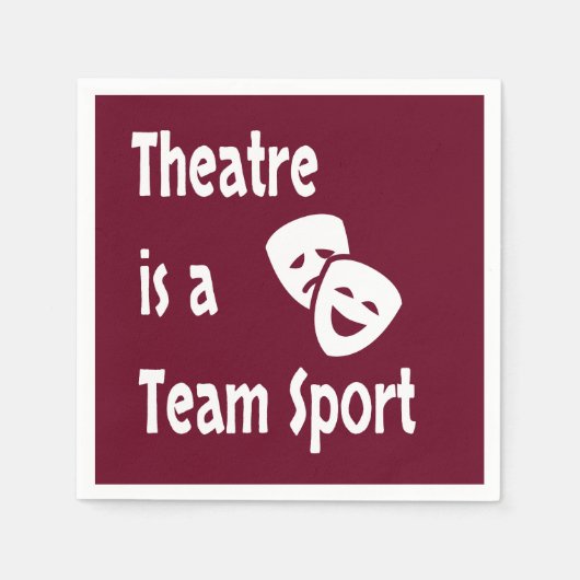 Theater is een teamsport, Acting, Actor, Actress Servet (Voorkant)