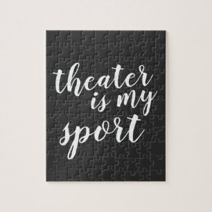 Theater is mijn sport Eenvoudig Modern Grafisch Legpuzzel