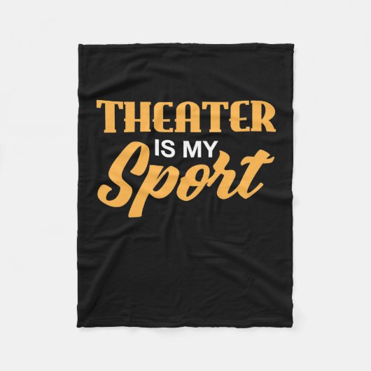 Theater is mijn sport fleece deken (Voorkant)