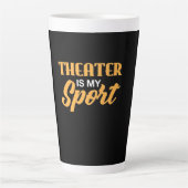 Theater is mijn sport latte mok (Voorkant)
