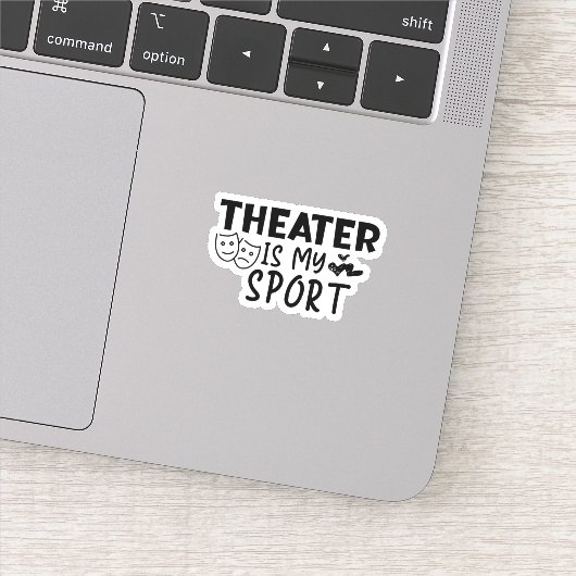 Theater is mijn sport sticker (Detail)