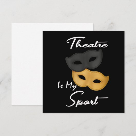 Theater is mijn sport | Theater Lover Gift Feestdagenkaart (Voorkant / Achterkant)