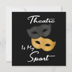 Theater is mijn sport   Theater Lover Gift Feestdagenkaart
