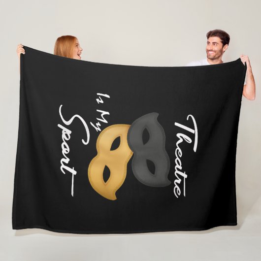 Theater is mijn sport | Theater Lover Gift Fleece Deken (In situ)