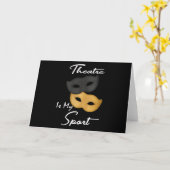 Theater is mijn sport | Theater Lover Gift Kaart (Gele Bloem)