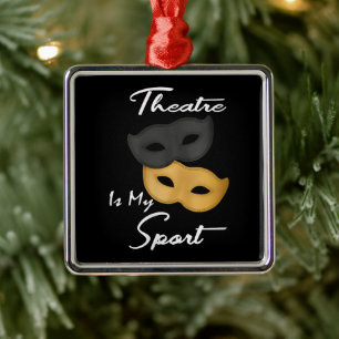 Theater is mijn sport Theater Lover Gift Metalen Ornament