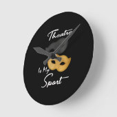 Theater is mijn sport | Theater Lover Gift Ronde Klok (Hoek)