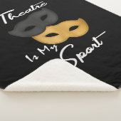 Theater is mijn sport | Theater Lover Gift Sherpa Deken (3/4)