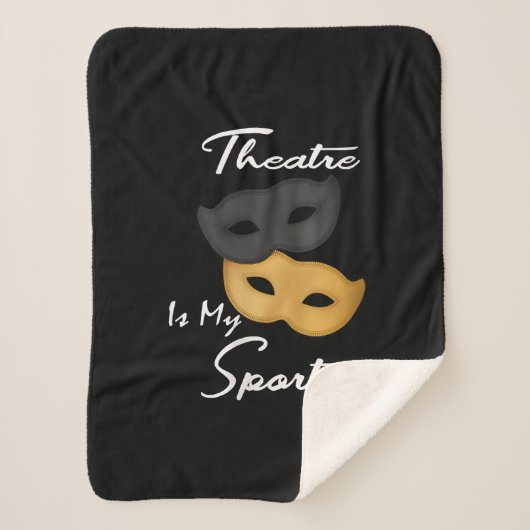 Theater is mijn sport | Theater Lover Gift Sherpa Deken (Voorkant)