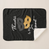 Theater is mijn sport | Theater Lover Gift Sherpa Deken (Voorkant (horizontaal))