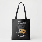 Theater is mijn sport | Theater Lover Gift Tote Bag (Voorkant)