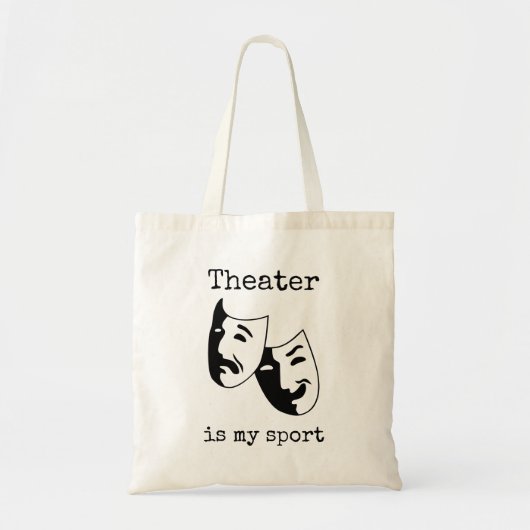 "Theater is mijn sport" Tote Bag (Voorkant)