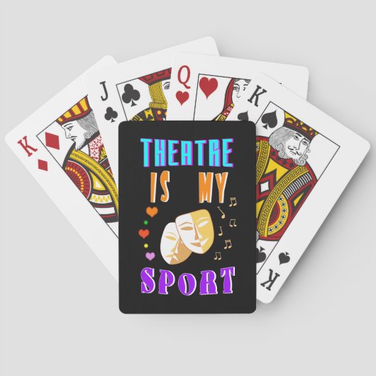 Theater is mijn sportacteursdrama pokerkaarten (Achterkant)