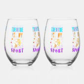 Theater is mijn sportacteursdrama wijnglas zonder voet (Achterkant)