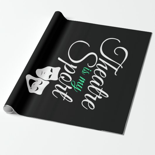 Theater is mijn T-shirt Musical Theater Actor Cadeaupapier (Uitgerold)