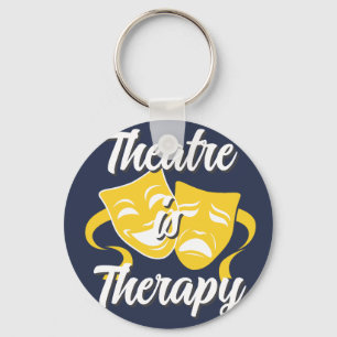 Theater is Therapie Komedie Tragedie Maskers Sleut Sleutelhanger