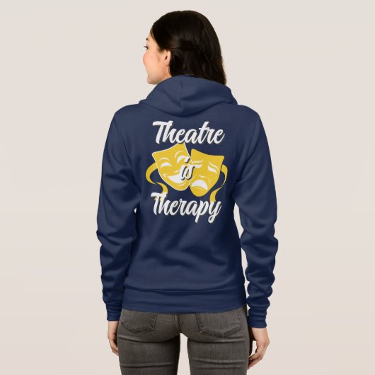 Theater is Therapie Ritssluiting Hoodie (Achterkant volledig)