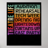 Theater Life Audition repetitie Tech Week Poster (Voorkant)
