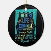 Theater Life Auditions Nerd Actor Musical Theater Keramisch Ornament (Links)