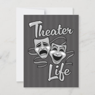 Theater Life Comedy en Tragedy Masks Briefkaart