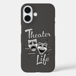 Theater Life Comedy en Tragedy Masks iPhone 16 Hoesje