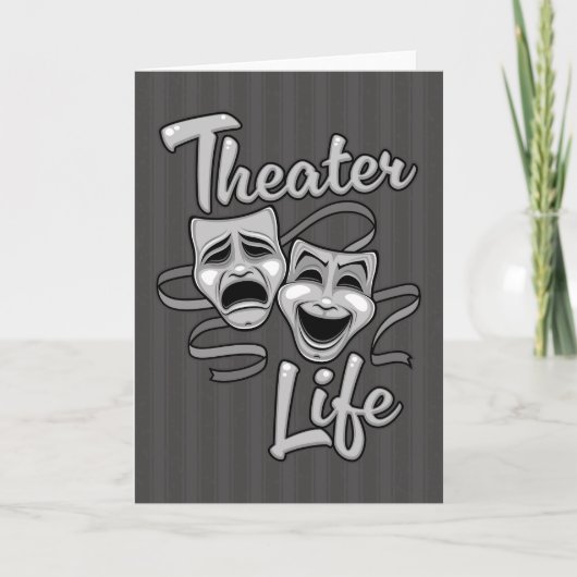 Theater Life Comedy en Tragedy Masks Kaart (Voorkant)
