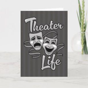 Theater Life Comedy en Tragedy Masks Kaart