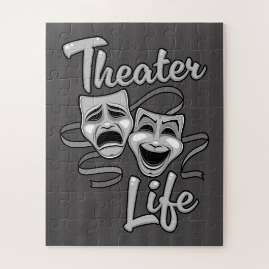 Theater Life Comedy en Tragedy Masks Legpuzzel (Verticaal)