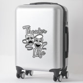 Theater Life Comedy en Tragedy Masks Sticker (Koffer)